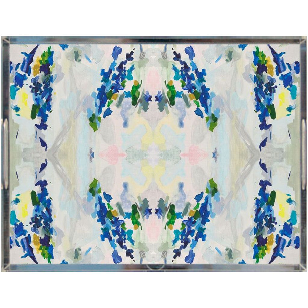 Acrylic Trays - Iris Design - Color: Blue