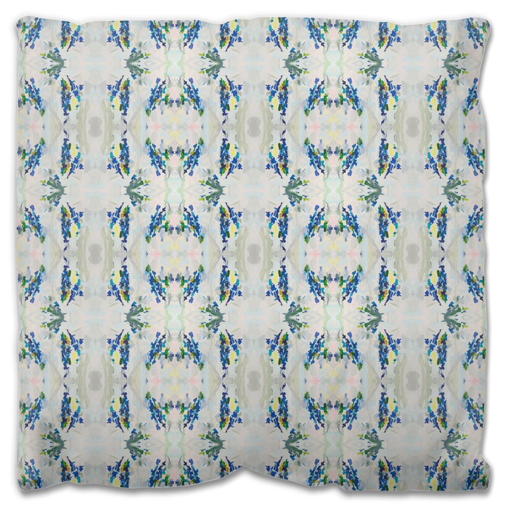 Outdoor Pillows - Iris (Large Front/Mini Back) - Color: Blue