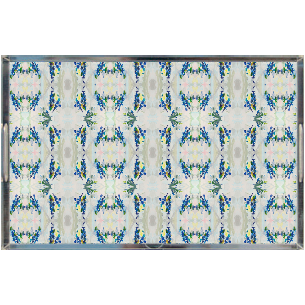 Acrylic Trays - Mini Iris Design - Color: Blue