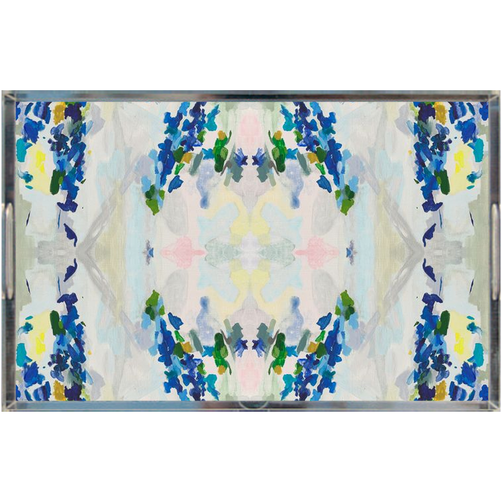 Acrylic Trays - Iris Design - Color: Blue