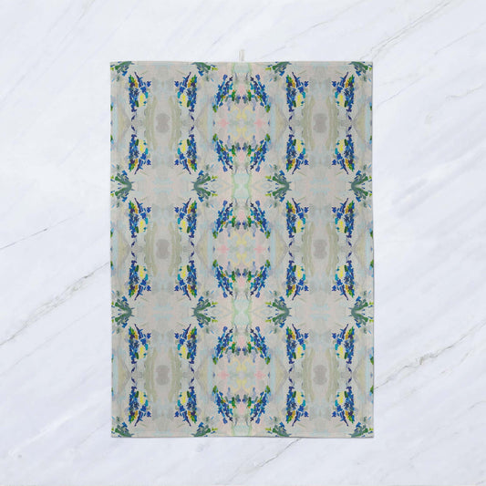 Tea Towel - Iris Blue Design