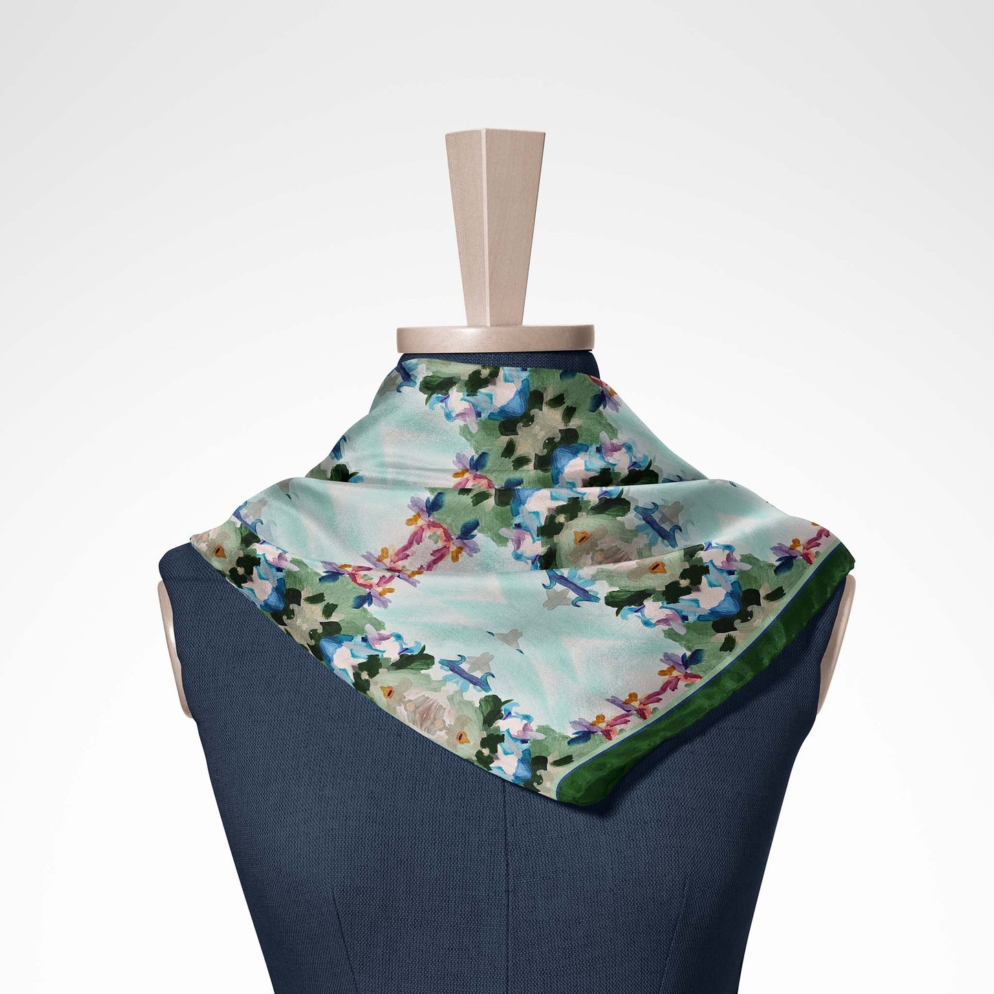 Silk Scarf - Jade Design