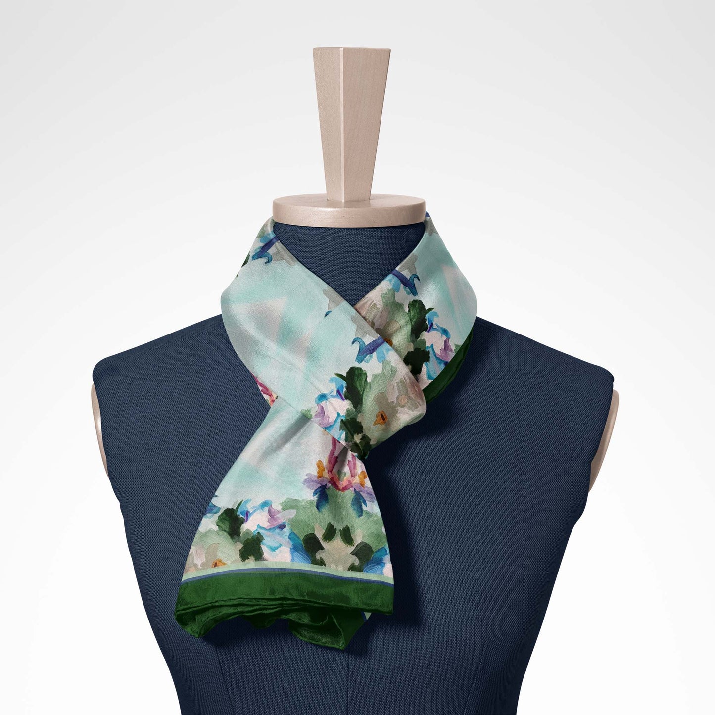 Silk Scarf - Jade Design