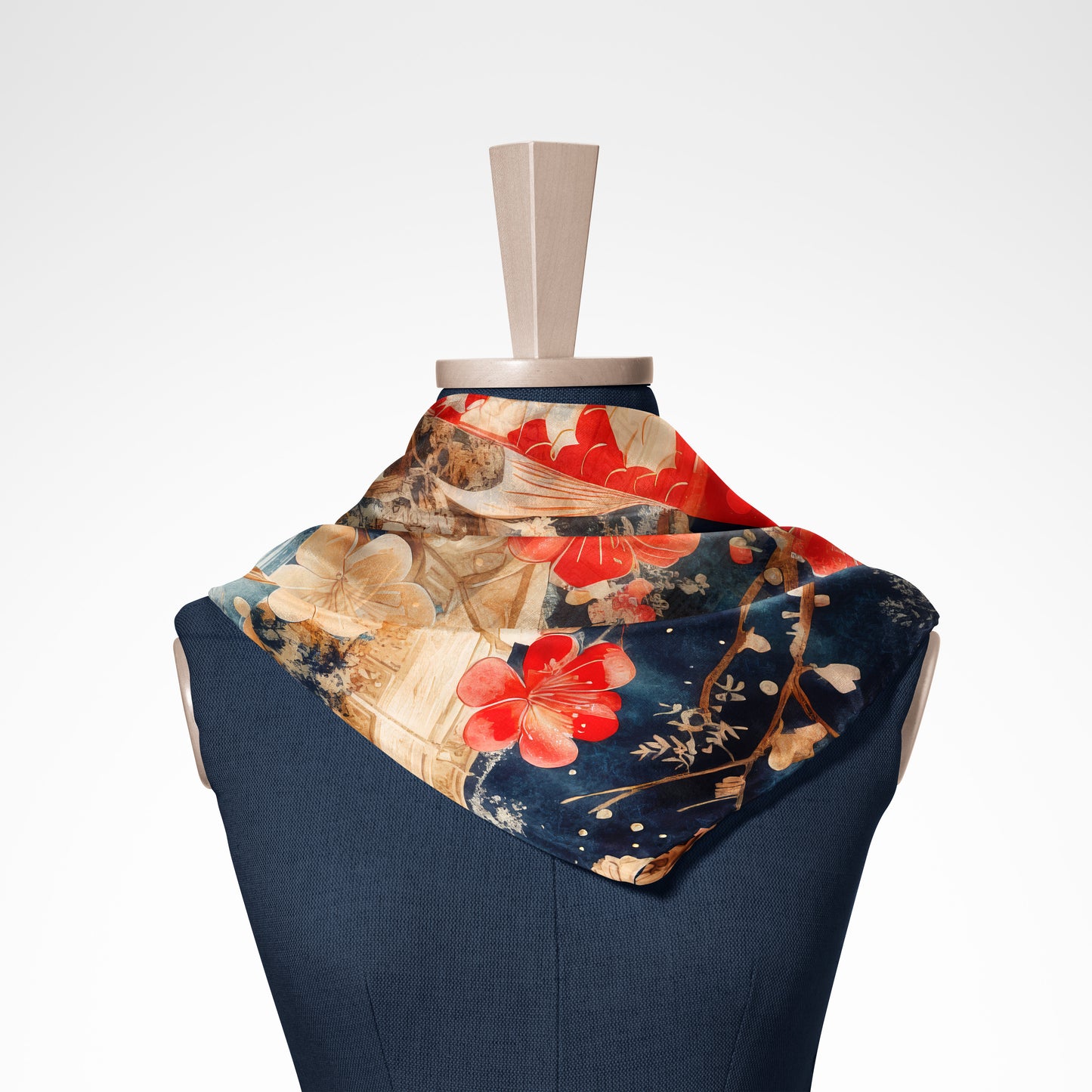 Silk Scarf_Koi-Pond-Design