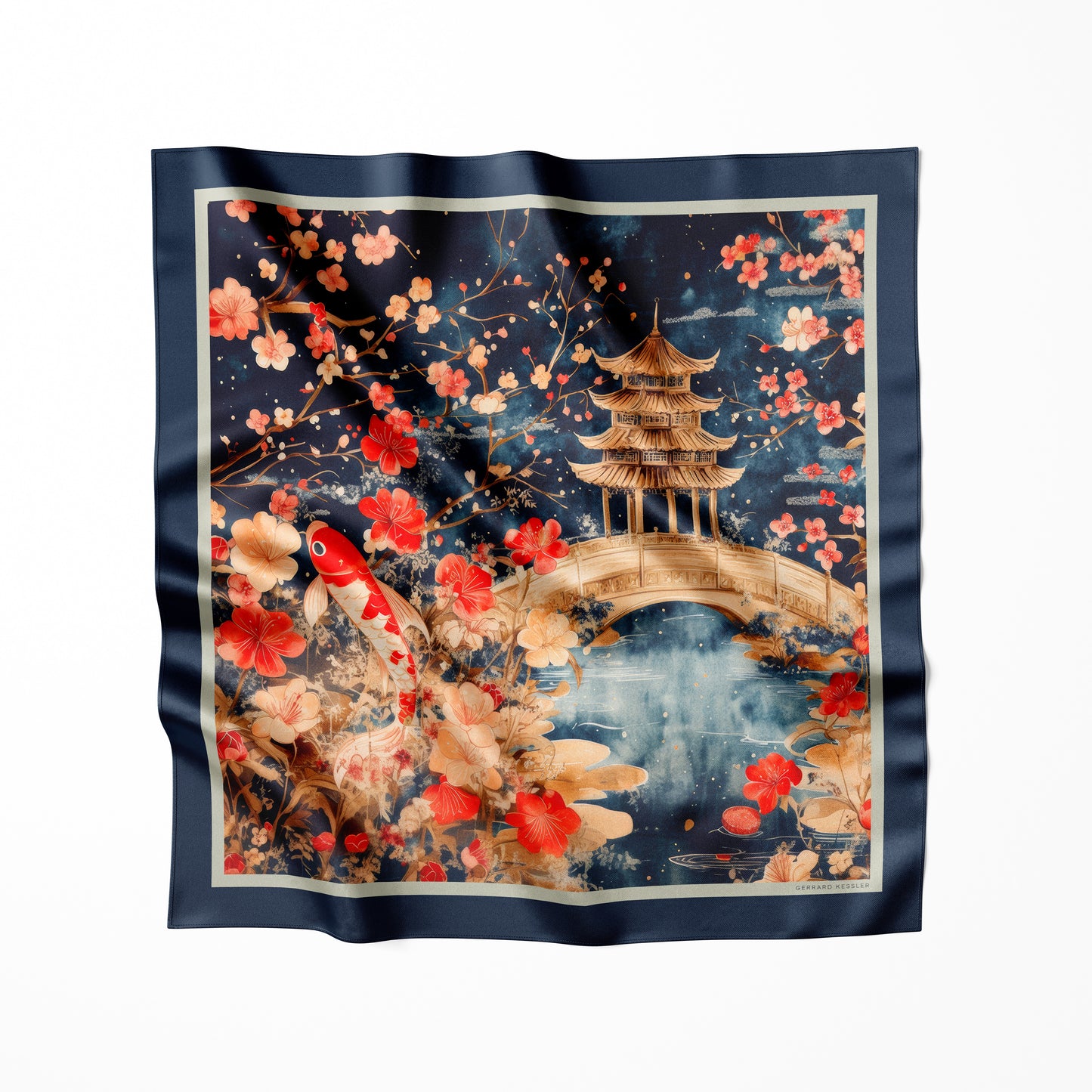 Silk Scarf_Koi-Pond-Design