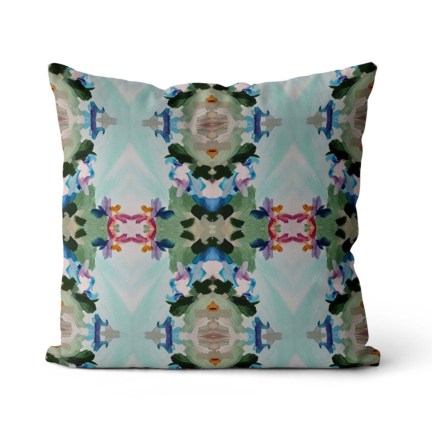 22"x22" Cotton/Linen Pillow - Jade Design