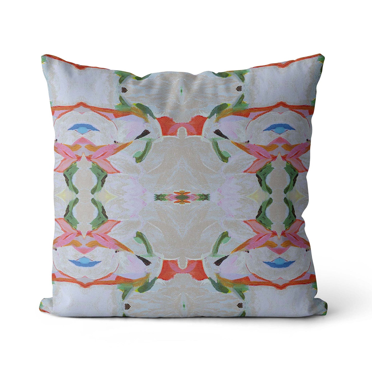 22"x22" Cotton/Linen Pillow - Lola/Ecru Design