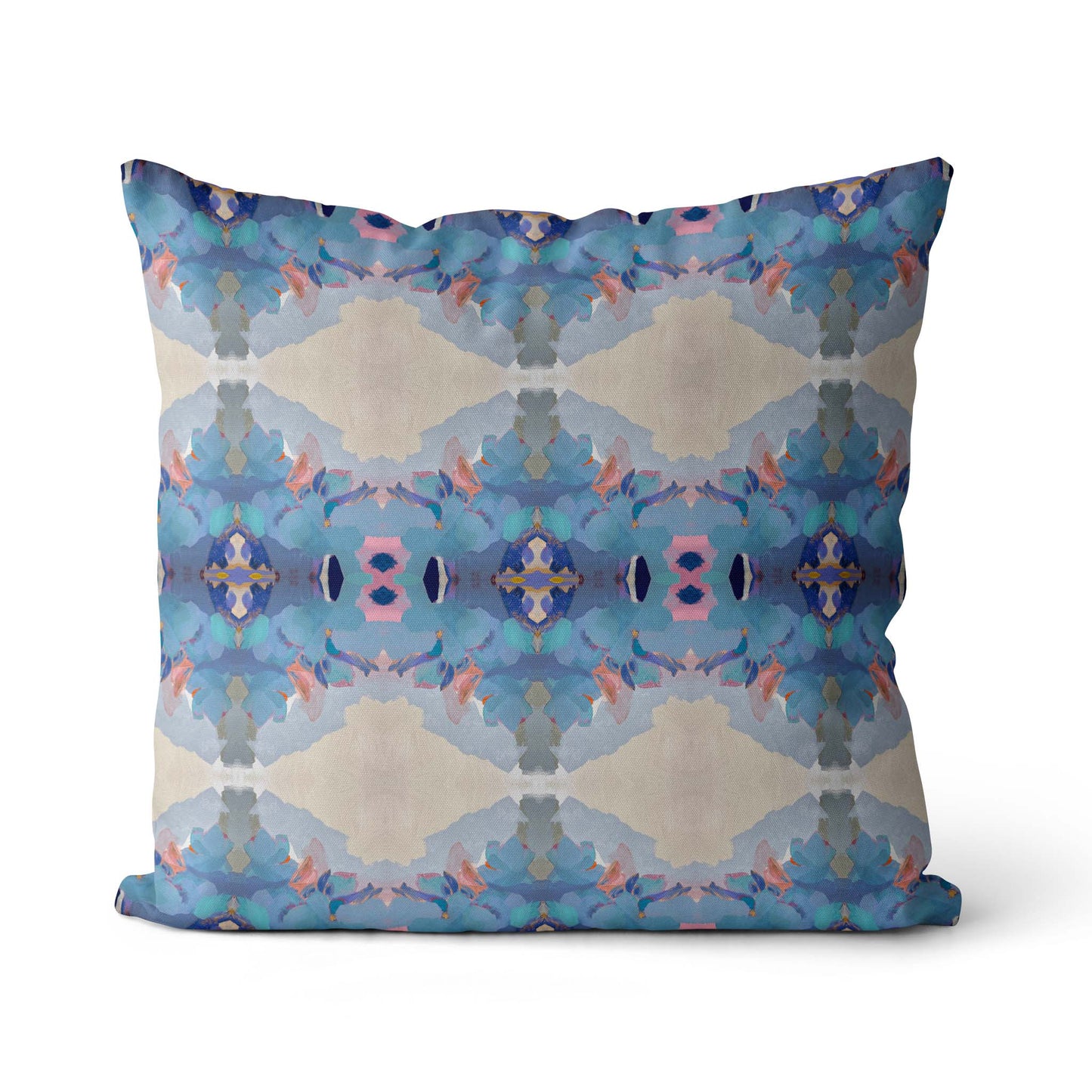 22"x22" Cotton/Linen Pillow - Queensberry 3 Design - Color: Blue