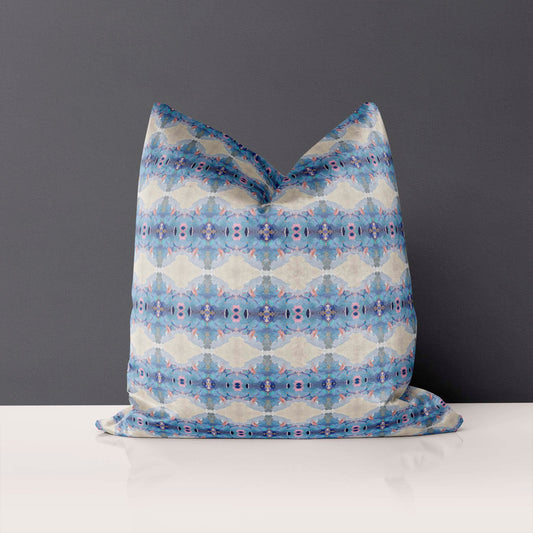 22"x22" Velveteen Pillow - Queensberry Mini Blue