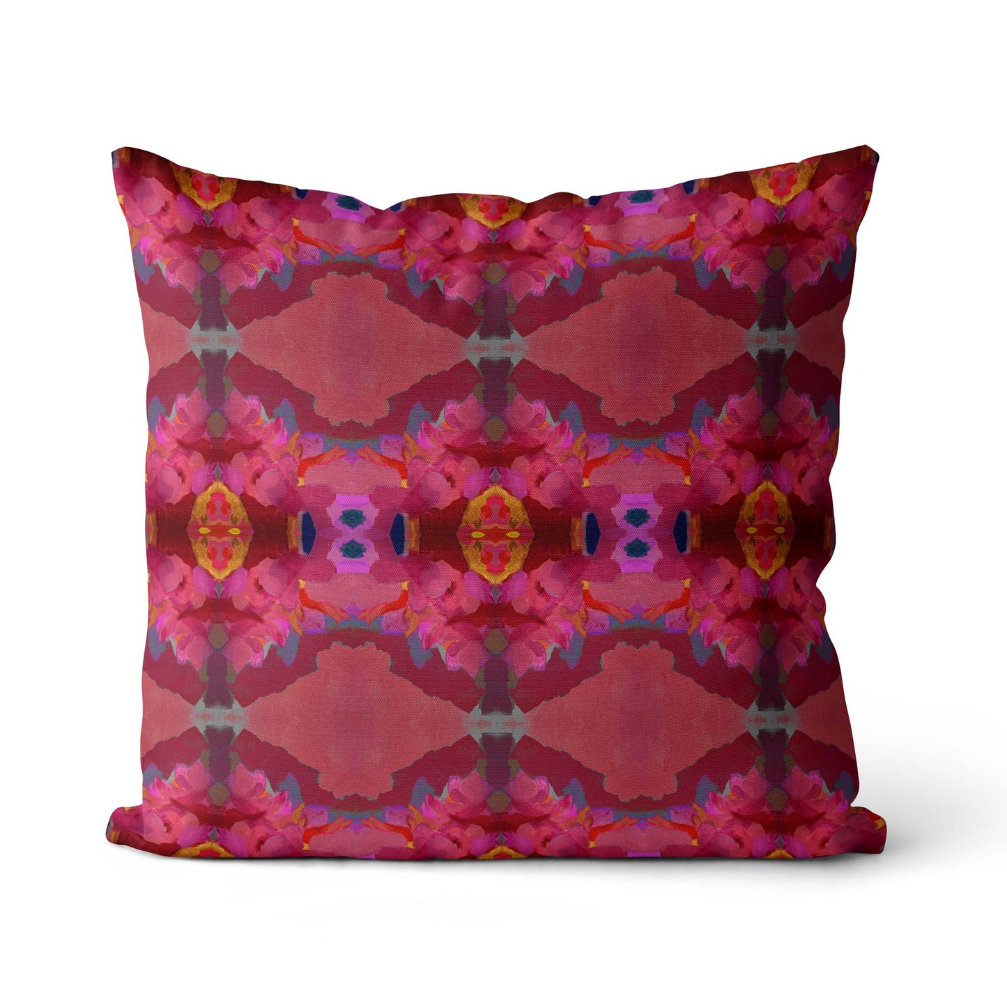 22"x22" Cotton/Linen Pillow - Queensberry 3 Design - Color: Ruby/Red