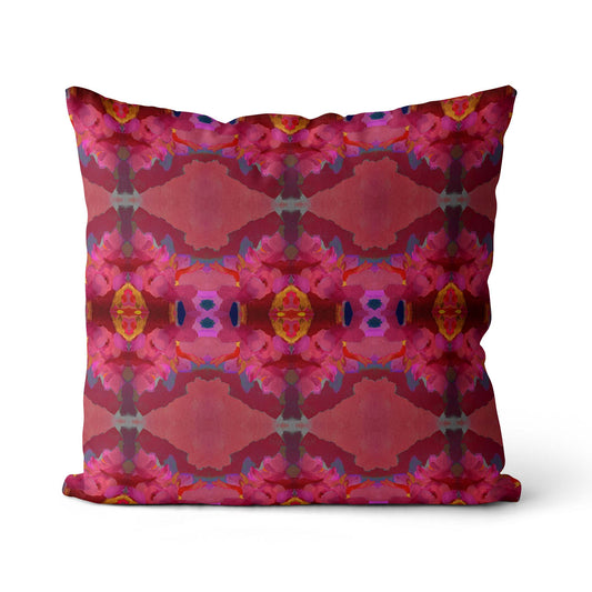 22"x22" Cotton/Linen Pillow - Queensberry 3 Design - Color: Ruby/Red