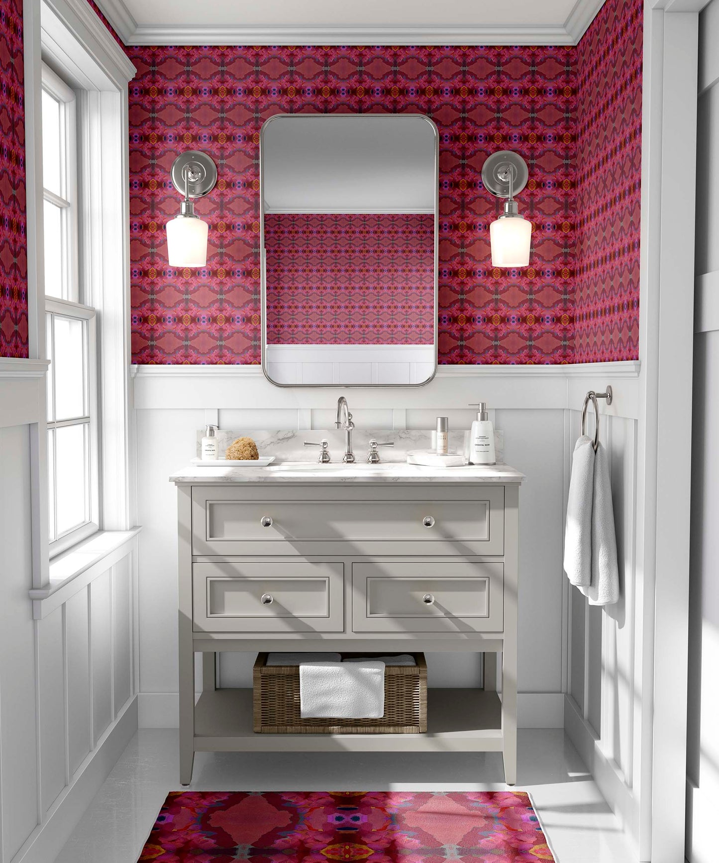 Wallpaper - Queensberry Design - Color: Ruby/Red