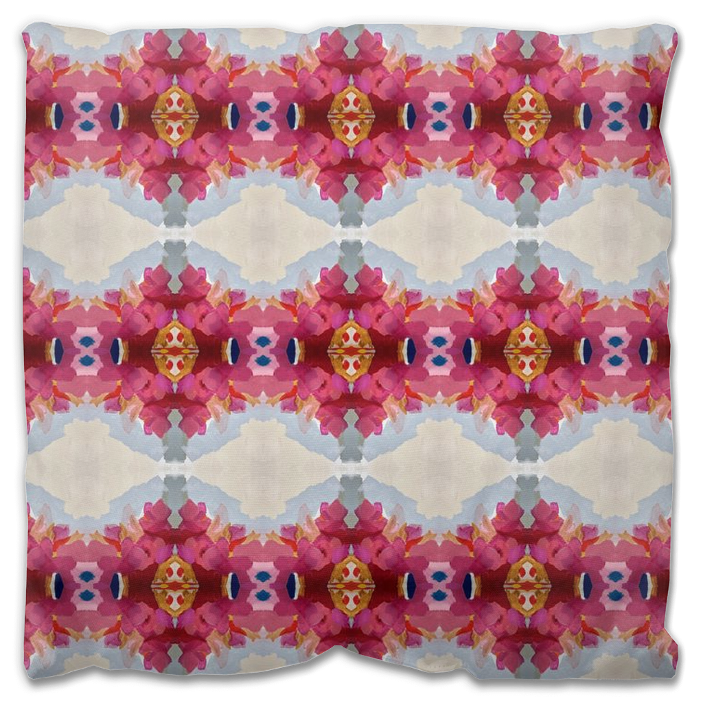 Outdoor Pillows - Queensberry Mini Design - Ruby/Cream