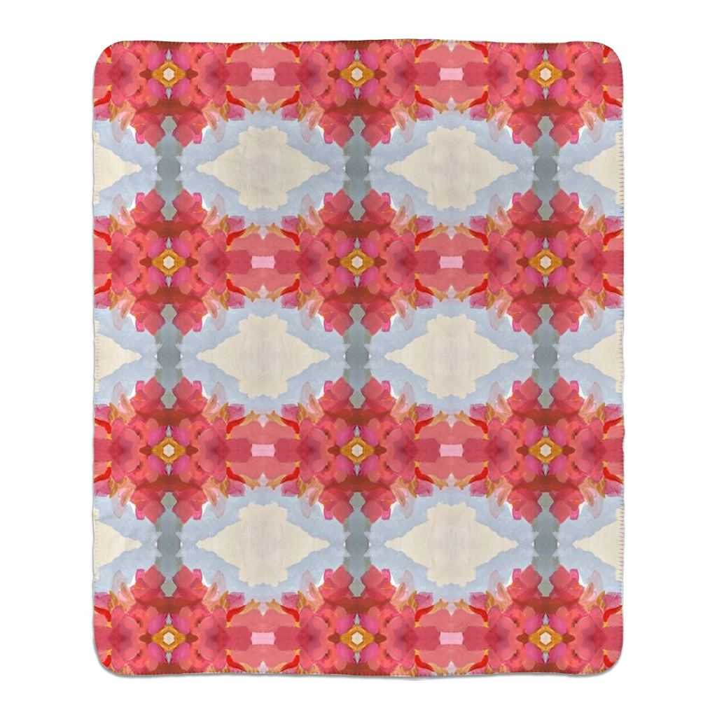 Fleece Sherpa Blankets - Spritz Design - Color: Watermelon