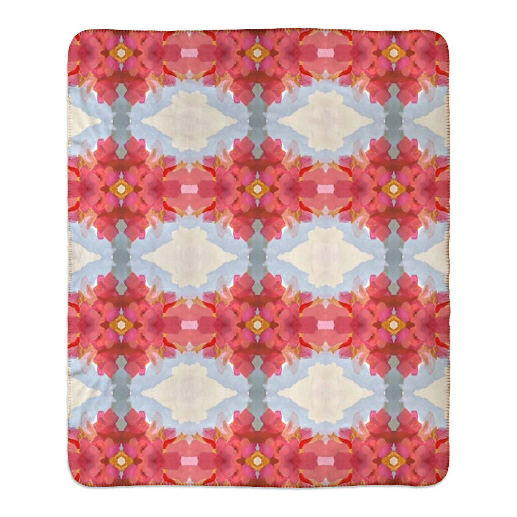 Fleece Sherpa Blankets - Spritz Design - Color: Watermelon