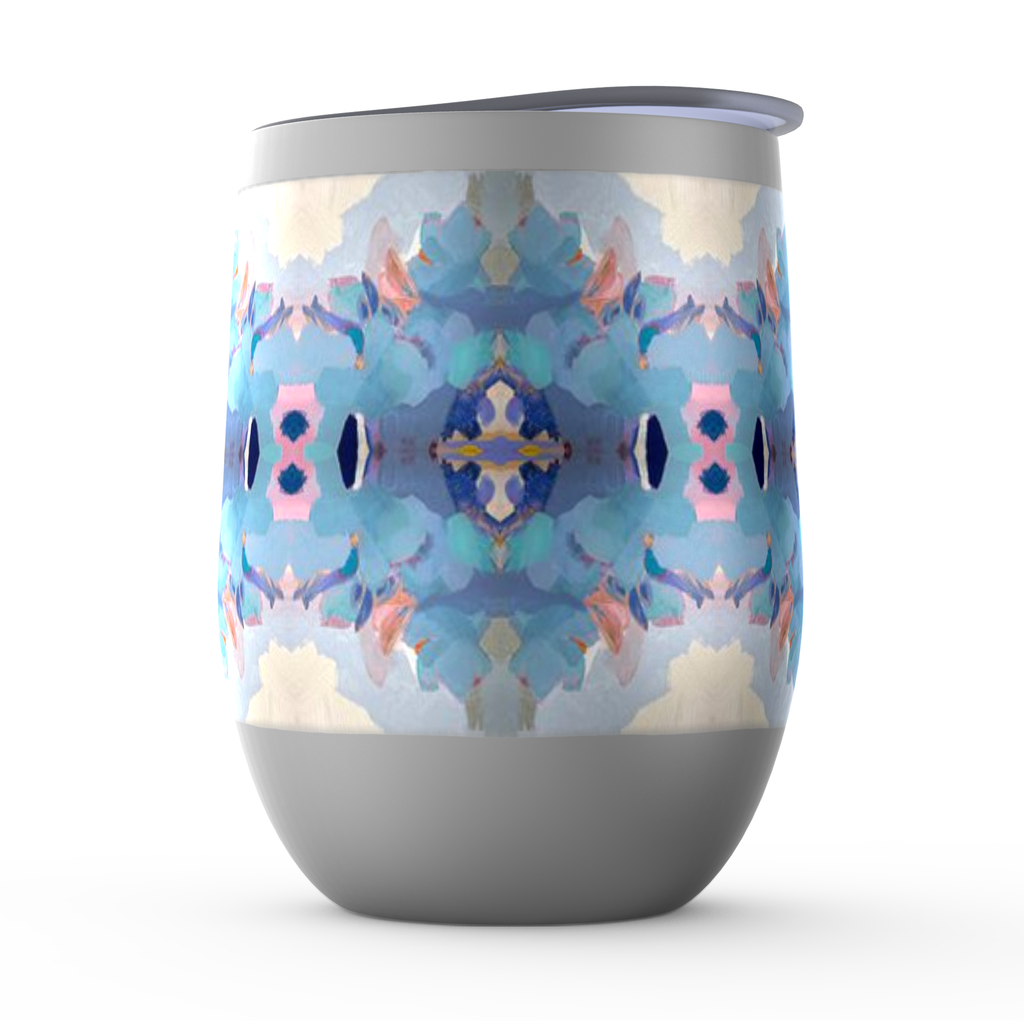 Stemless Wine Tumblers - Queensberry Design - Color: Blue