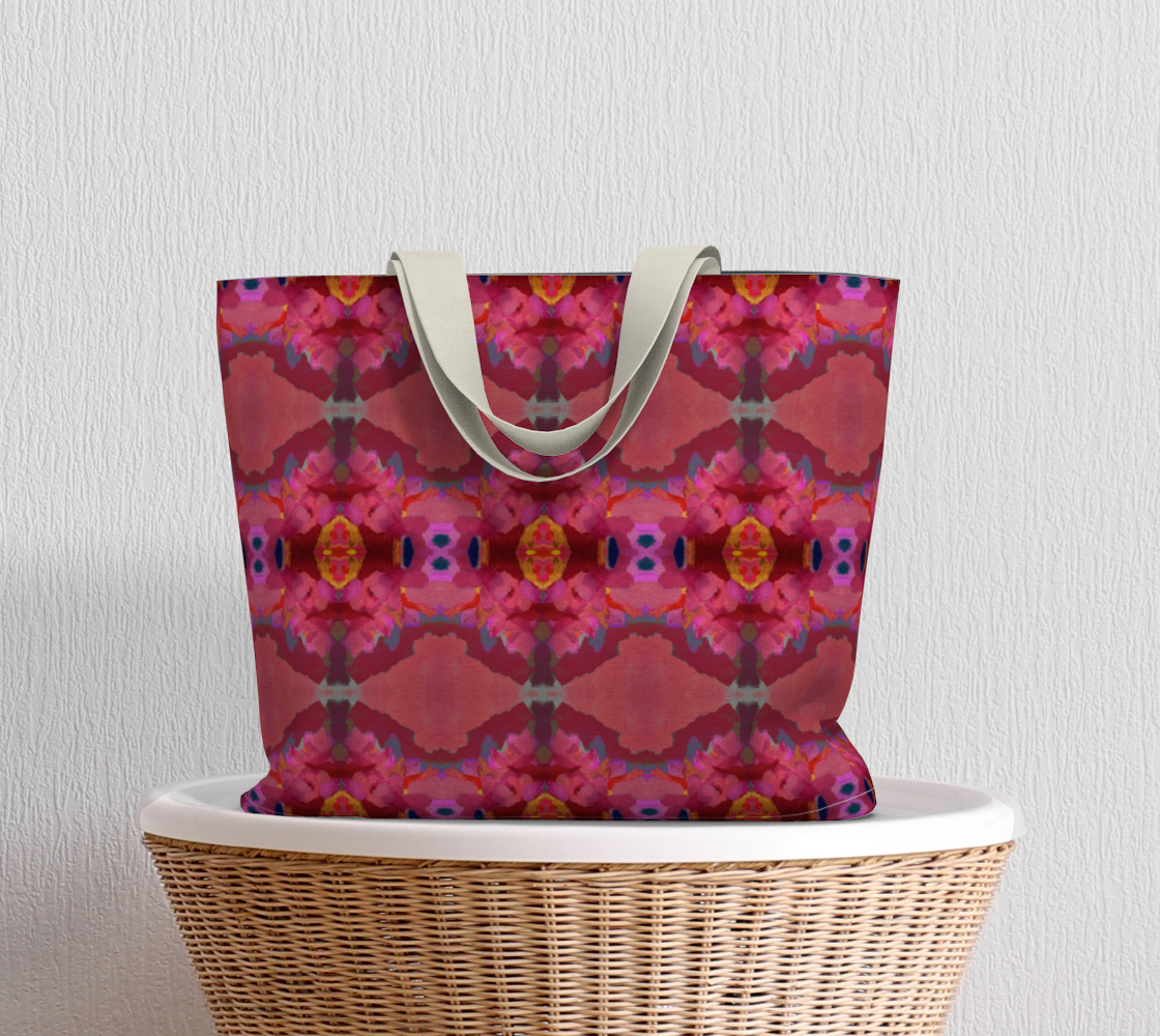 Market Tote -Queensberry Design - Color: Ruby Red