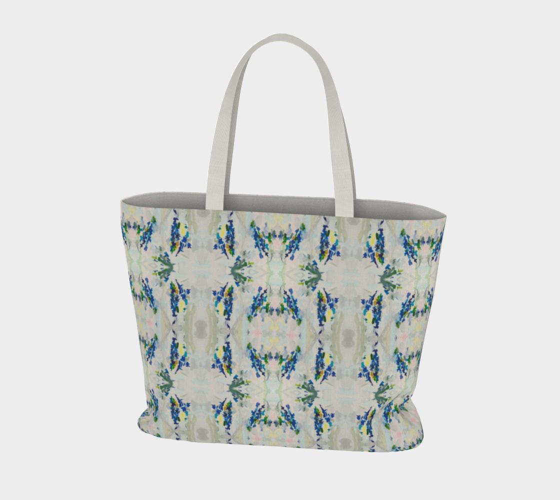 Market Tote - Iris Design - Color: Blue