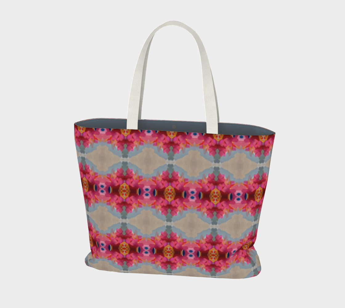 Market Tote - Queensberry Mini Design - Color: Ruby/Taupe