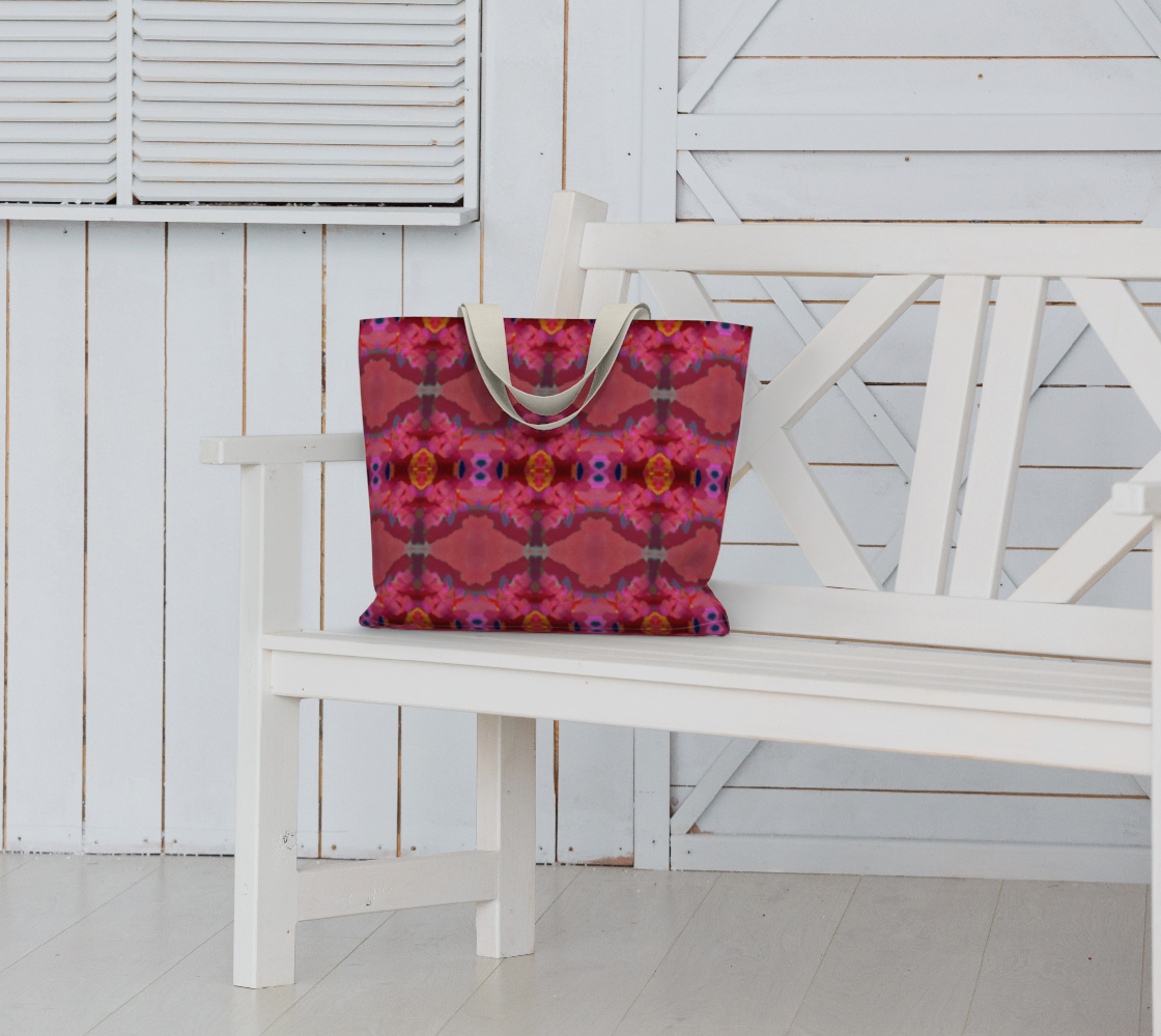 Market Tote -Queensberry Design - Color: Ruby Red