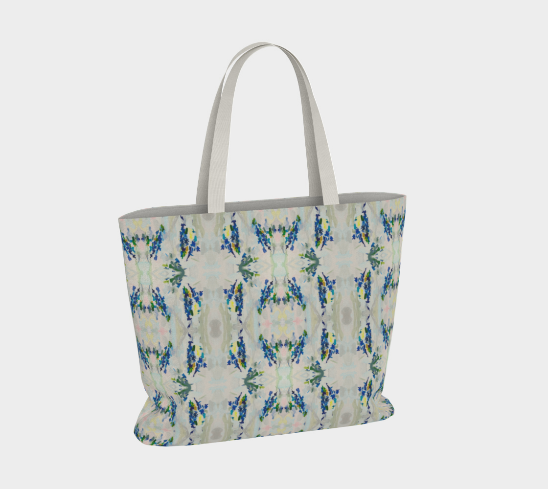 Market Tote - Iris Design - Color: Blue