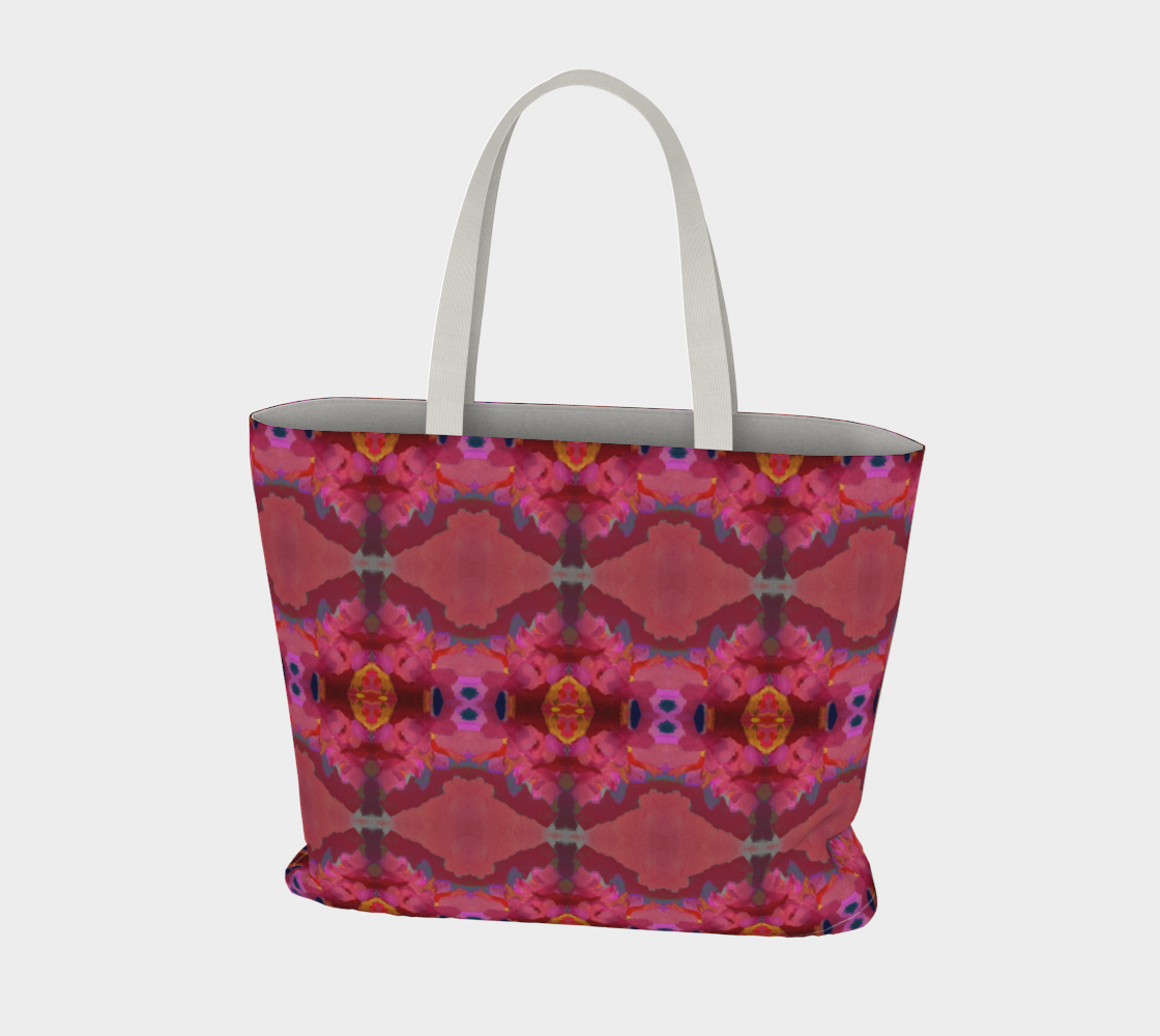 Market Tote -Queensberry Design - Color: Ruby Red