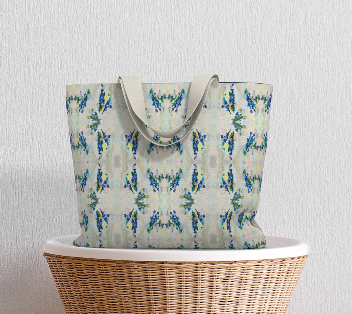 Market Tote - Iris Design - Color: Blue