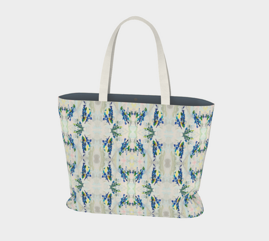 Market Tote - Iris Design - Color: Blue