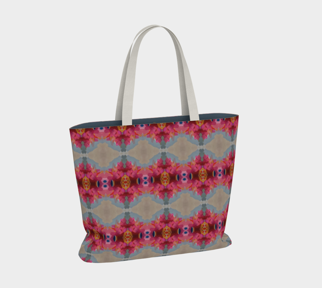 Market Tote - Queensberry Mini Design - Color: Ruby/Taupe