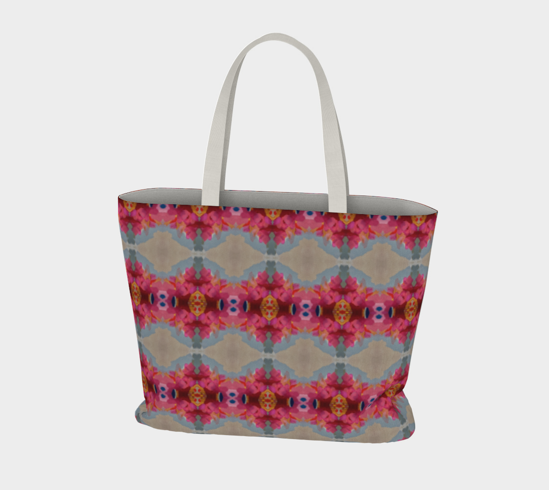 Market Tote - Queensberry Mini Design - Color: Ruby/Taupe