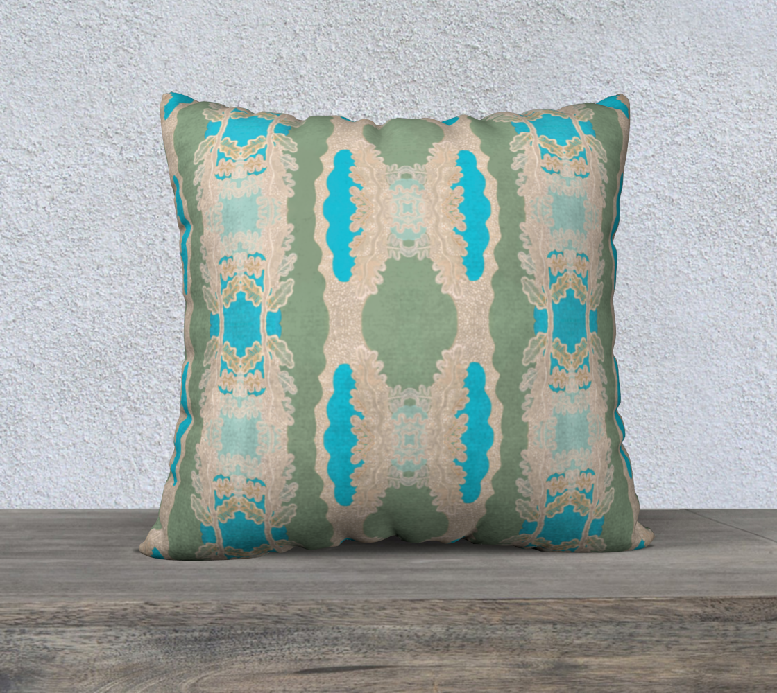 22"x22" Cotton/Linen Pillow - Versailles/Summer Design