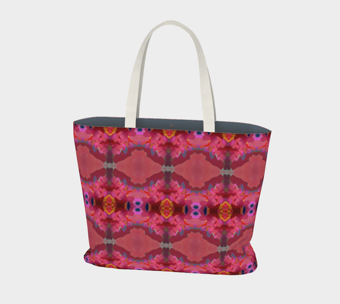 Market Tote -Queensberry Design - Color: Ruby Red