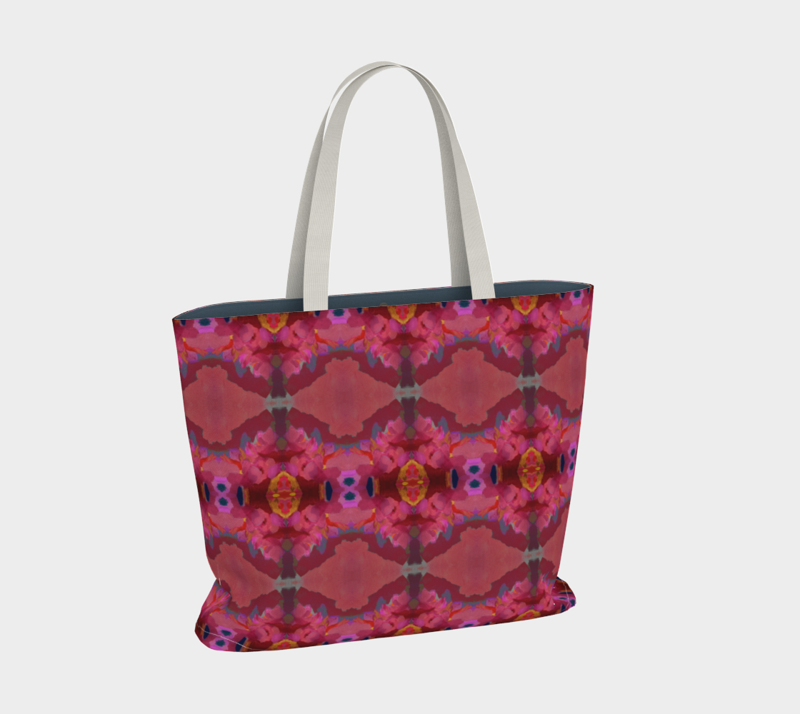 Market Tote -Queensberry Design - Color: Ruby Red