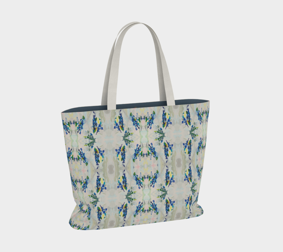 Market Tote - Iris Design - Color: Blue