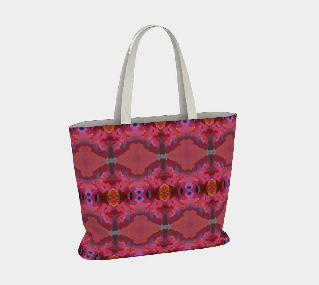 Market Tote -Queensberry Design - Color: Ruby Red