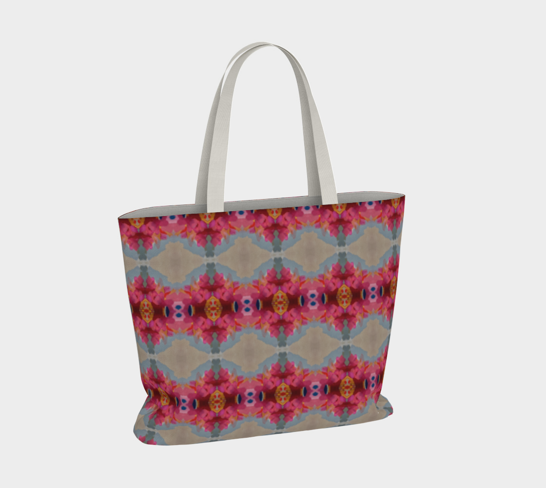 Market Tote - Queensberry Mini Design - Color: Ruby/Taupe